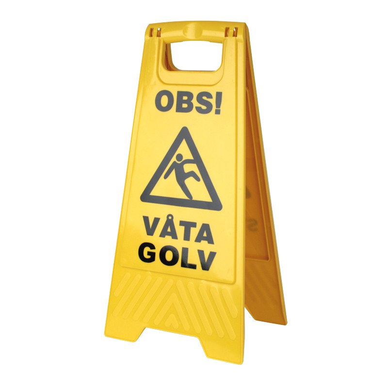 Varningsskylt "Städning pågår-Våta golv" - 2