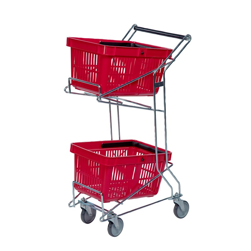 Kundkorgsvagn 2 korgar - 1