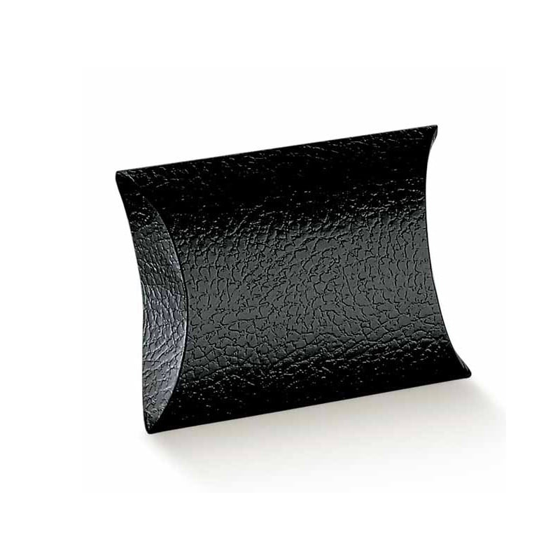 Presentkartong planoval svart -Läderimitation - 1