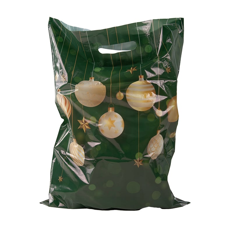 Plastkasse Bauble grön