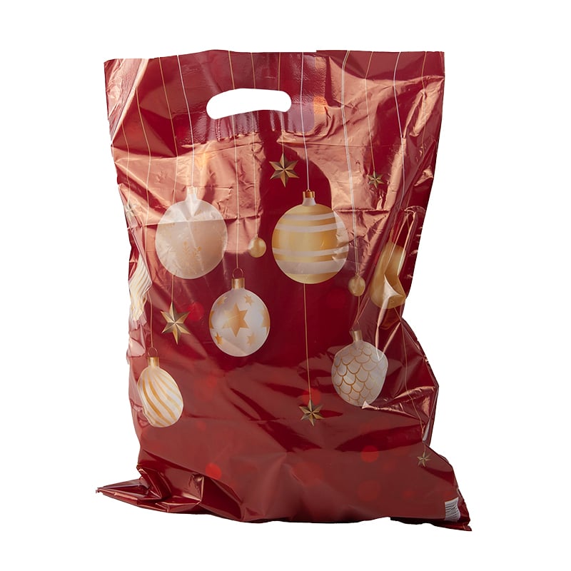 Plastkasse Bauble röd