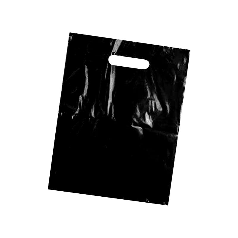 Plastkasse med utstansat handtag svart - 1