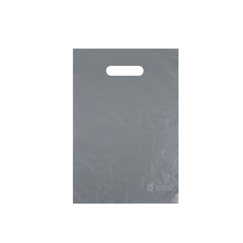 Plastpåse Ljusgrå med text - 1
