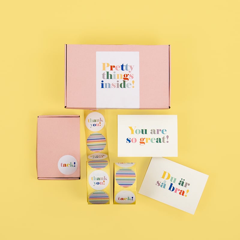 Tackkort POP pastell "Du är så bra!" UTFÖRSÄLJNING - 3