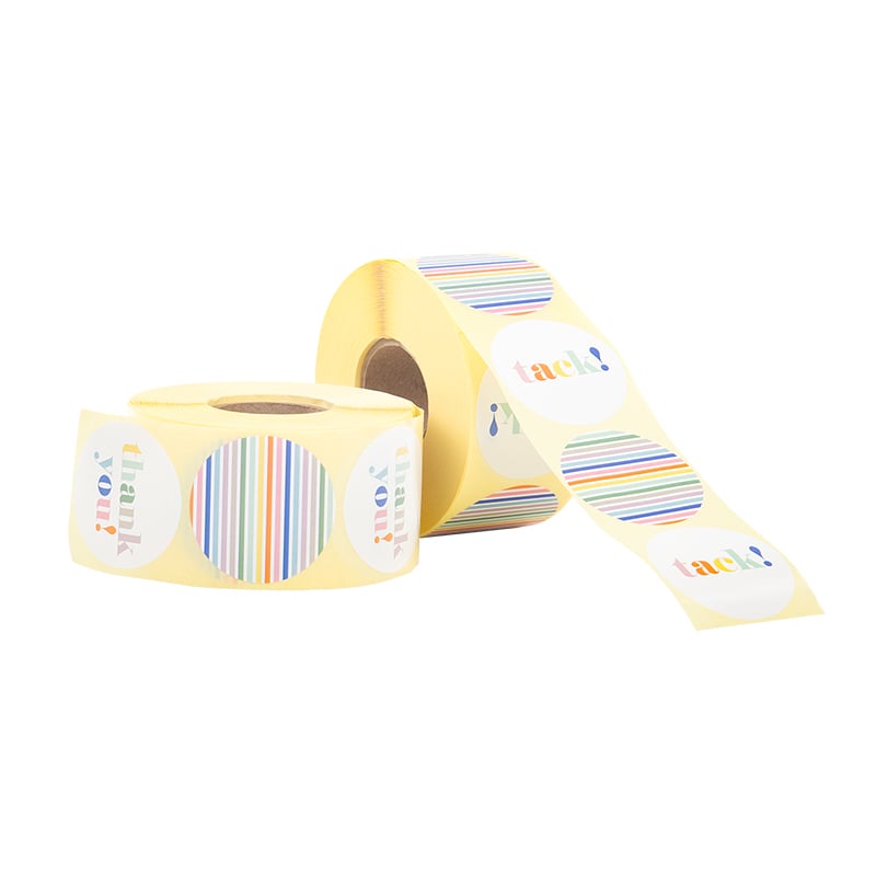 Etikett POP pastell "randig/tack!" - 2