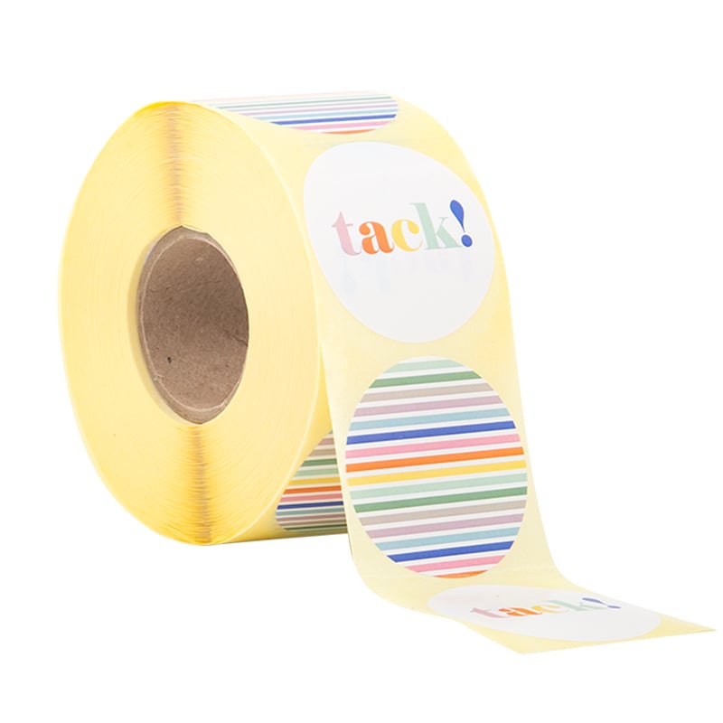 Etikett POP pastell "randig/tack!" - 1