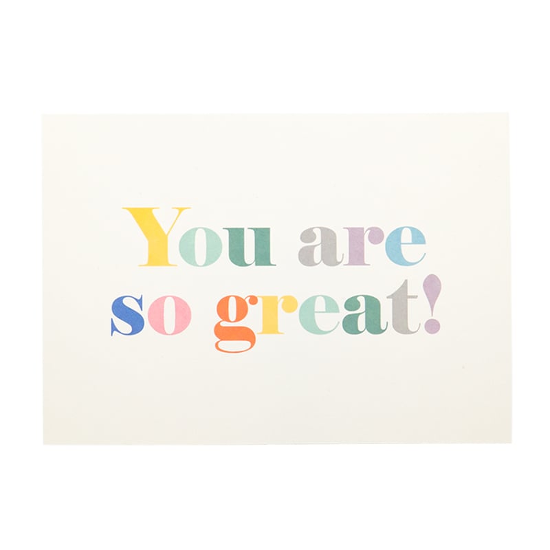 Tackkort POP pastell "You are so great" UTFÖRSÄLJNING - 1