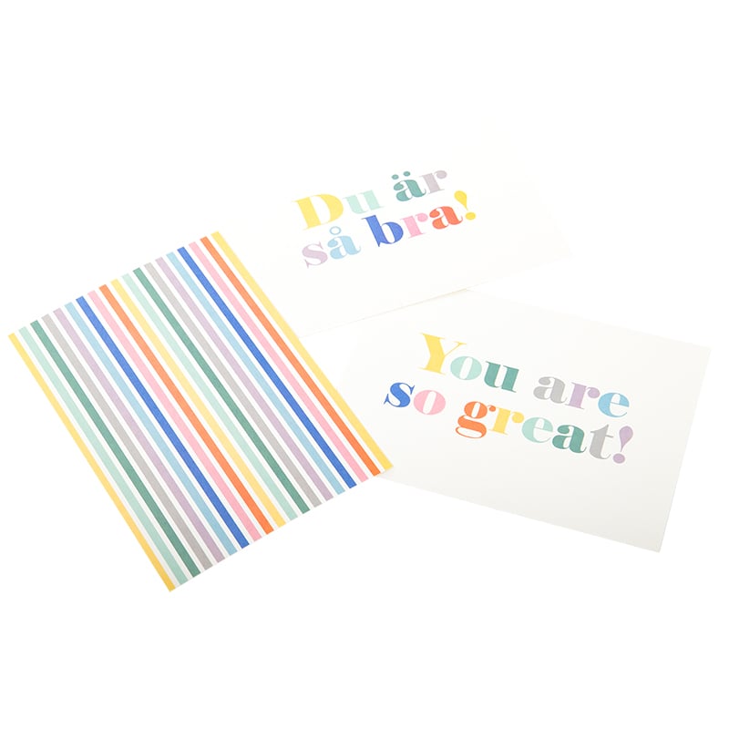 Tackkort POP pastell "Du är så bra!"   UTFÖRSÄLJNING - 1