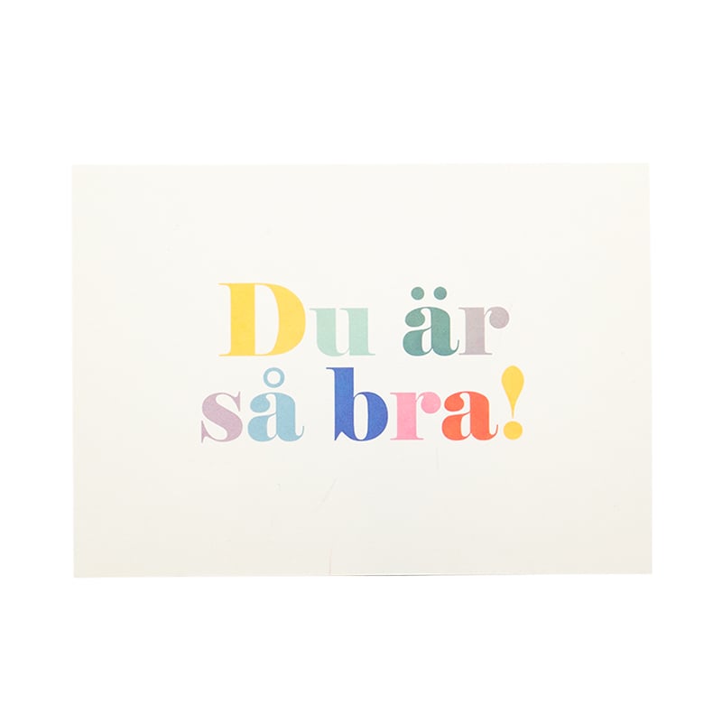 Tackkort POP pastell "Du är så bra!"   UTFÖRSÄLJNING - 3