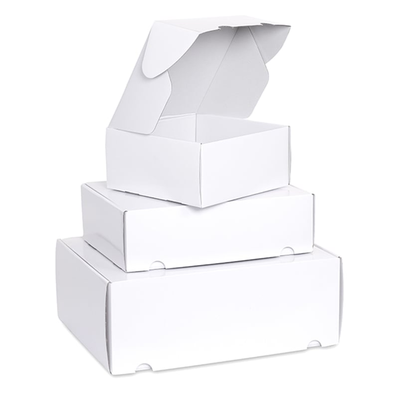 Självlåsande stansad låda med lyxig vit finish - 3