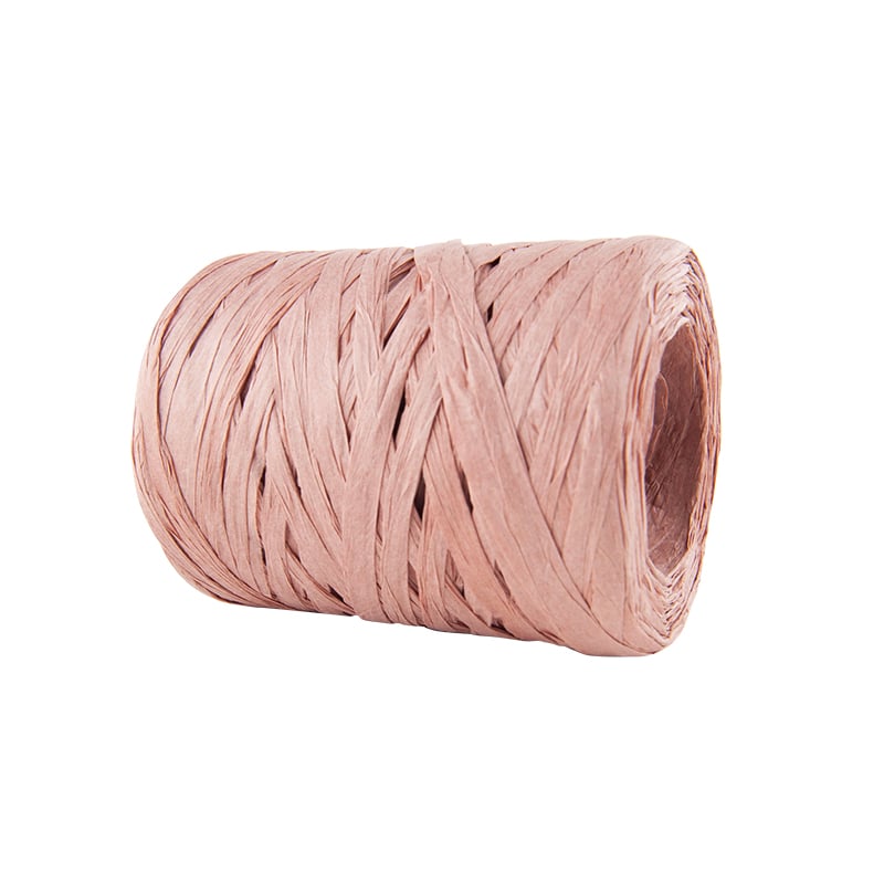 Pappersband raffia gammelrosa - 2