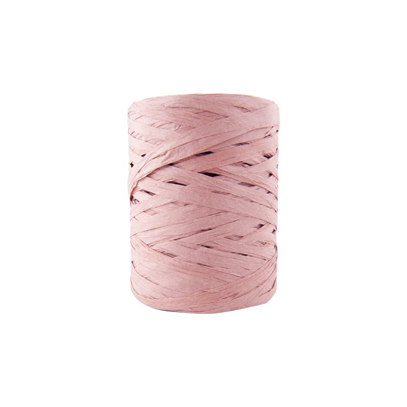 Pappersband raffia gammelrosa - 1