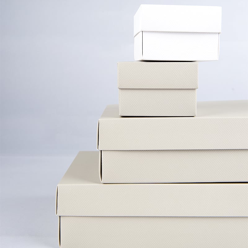 Presentkartong med lock beige - 2