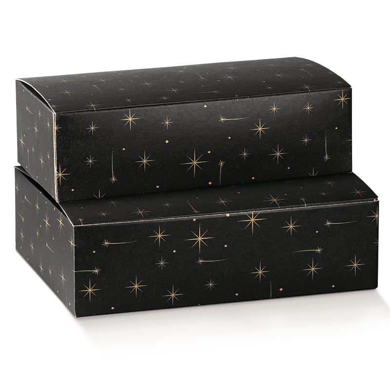 Presentkartong/flasklåda Constellation svart inkl avdelare