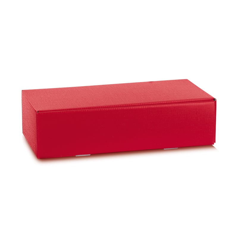 Presentkartong/flasklåda Fibra röd - 3