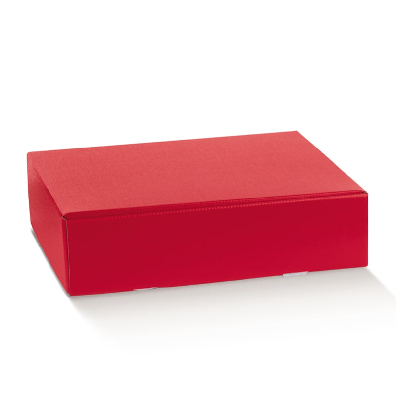 Presentkartong/flasklåda Fibra röd - 2