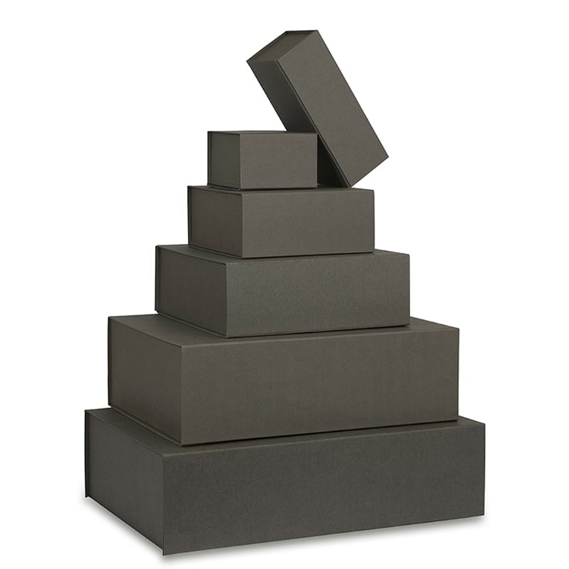 Presentkartong Lyx oliv/grå med magnetstängning - 1