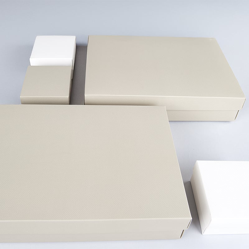 Presentkartong med lock beige - 5