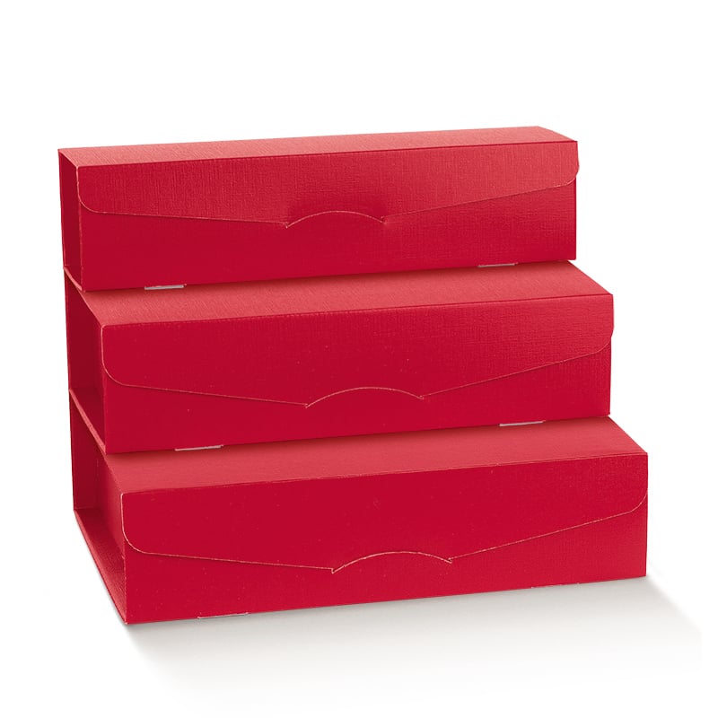 Presentkartong/flasklåda Gift Fibra röd inkl avdelare