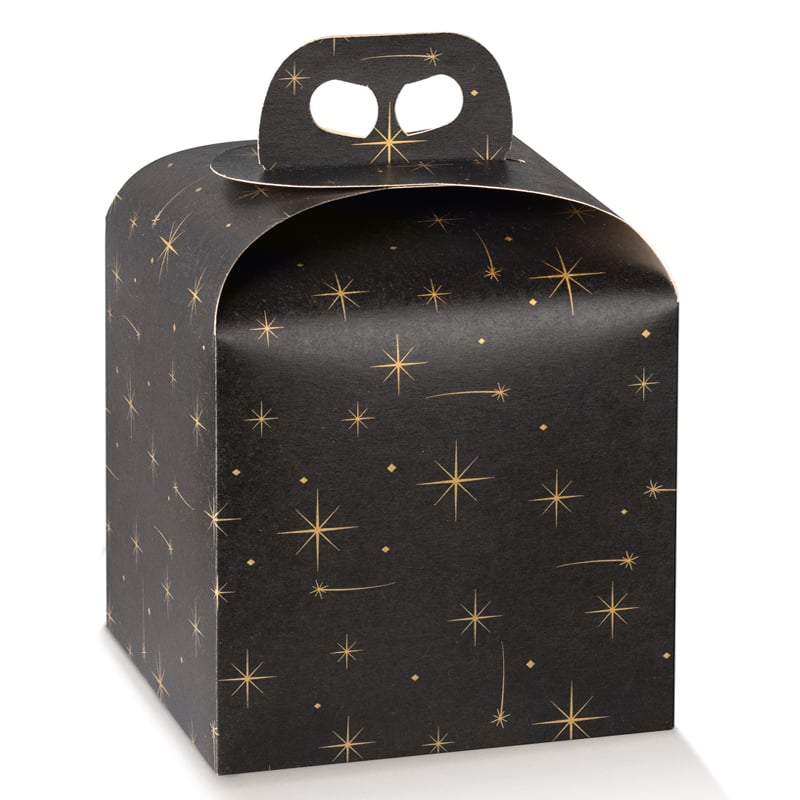 Presentlåda Constellation svart med handtag dubbelgrepp
