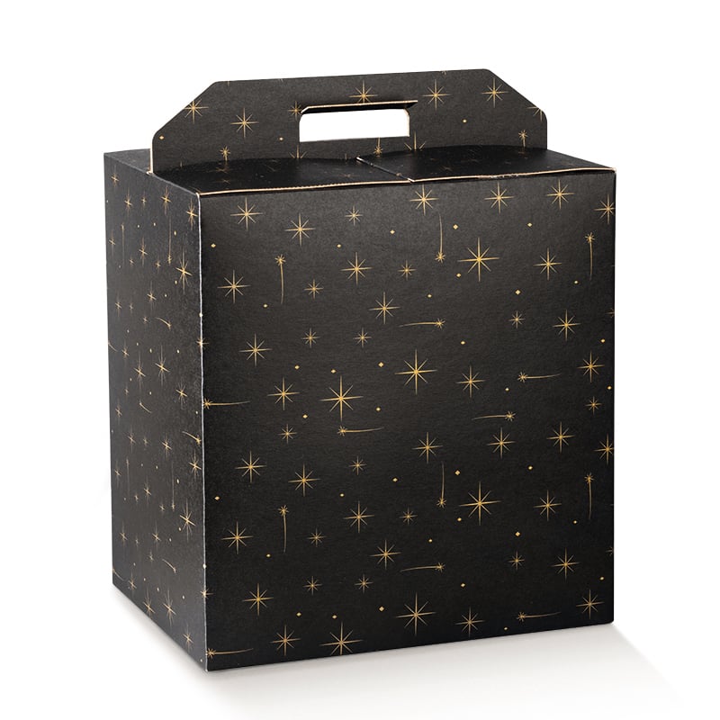 Presentlåda Constellation svart med handtag enkelgrepp