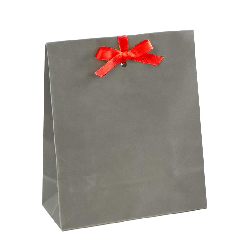 Presentpåse velour grå - 3