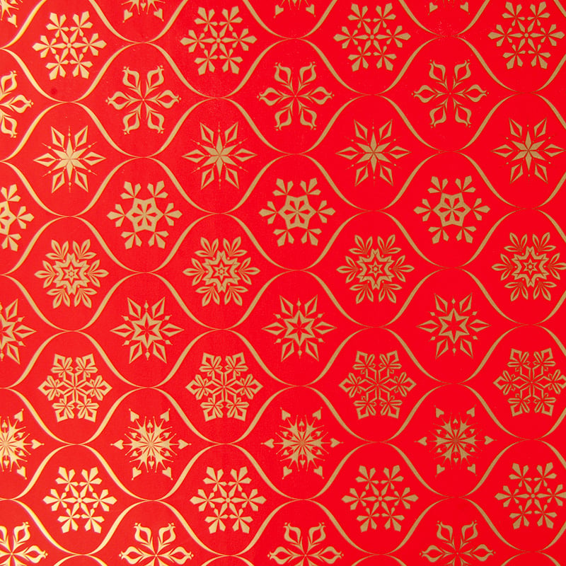 Julpapper Snöflingor i guld