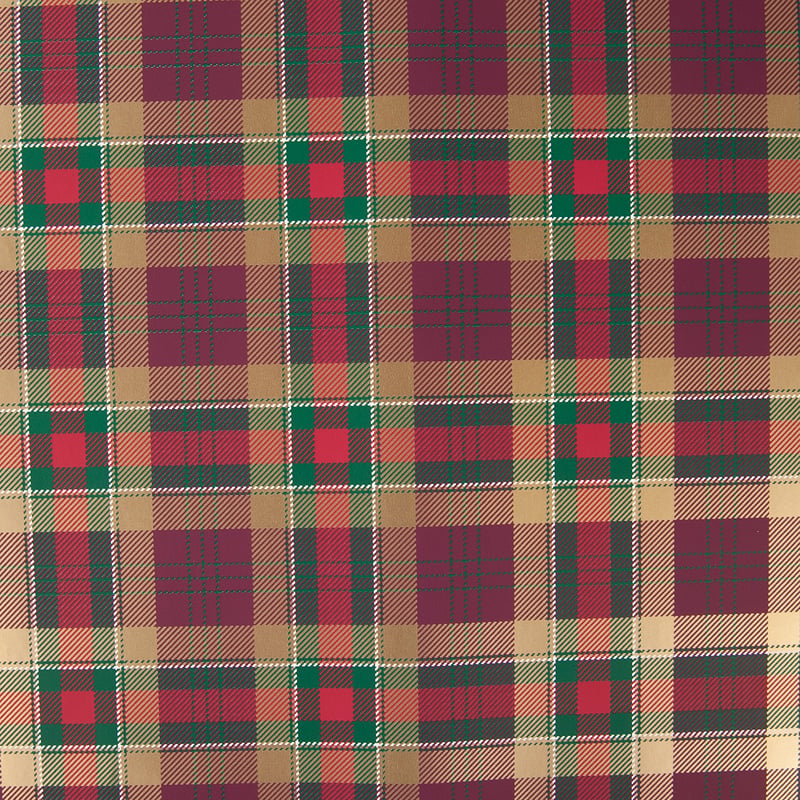 Presentpapper Tartan guld