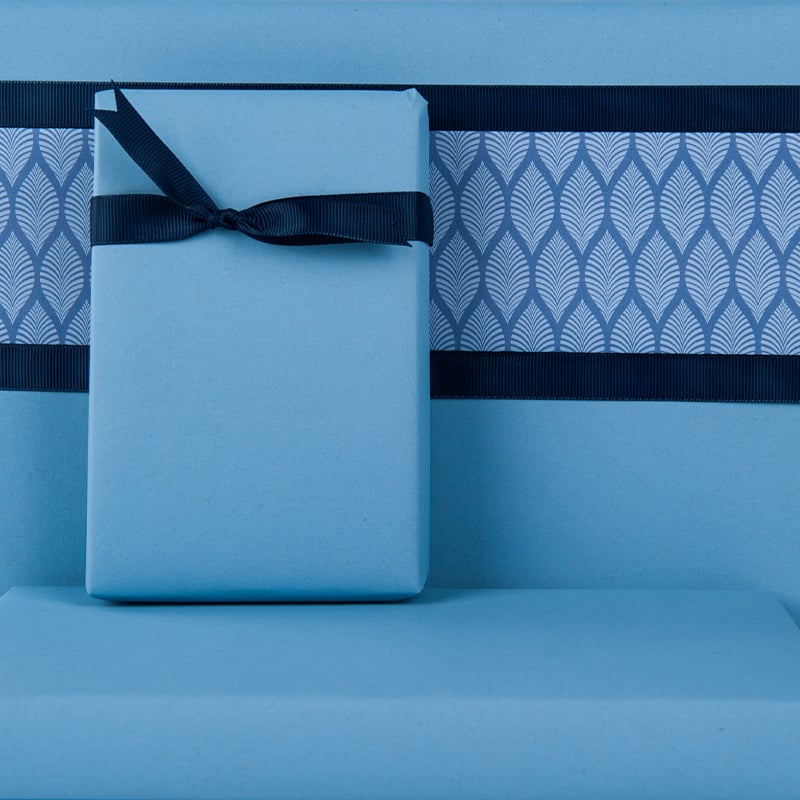 Presentpapper Aqua Blue - 4