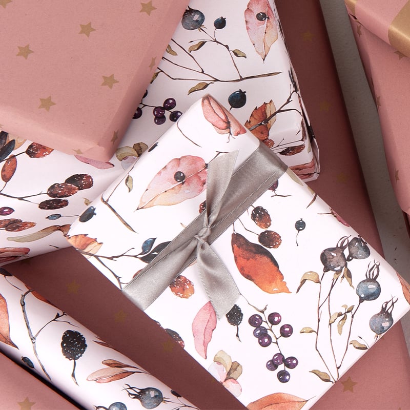 Presentpapper Rosa Autumn - 3