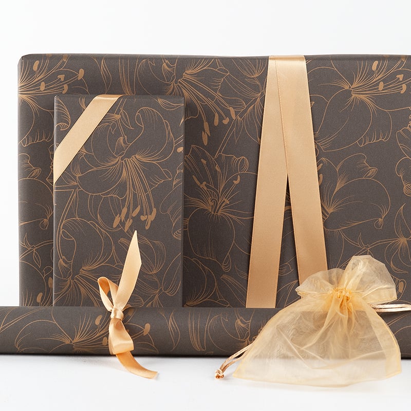 Presentpapper Big Flower Lily - 3