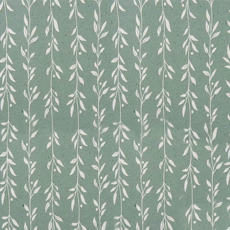 Presentpapper Bladslinga grön/vit - 2