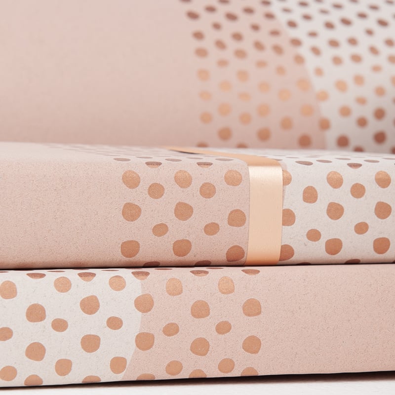Presentpapper Half Dots Rosa - 4