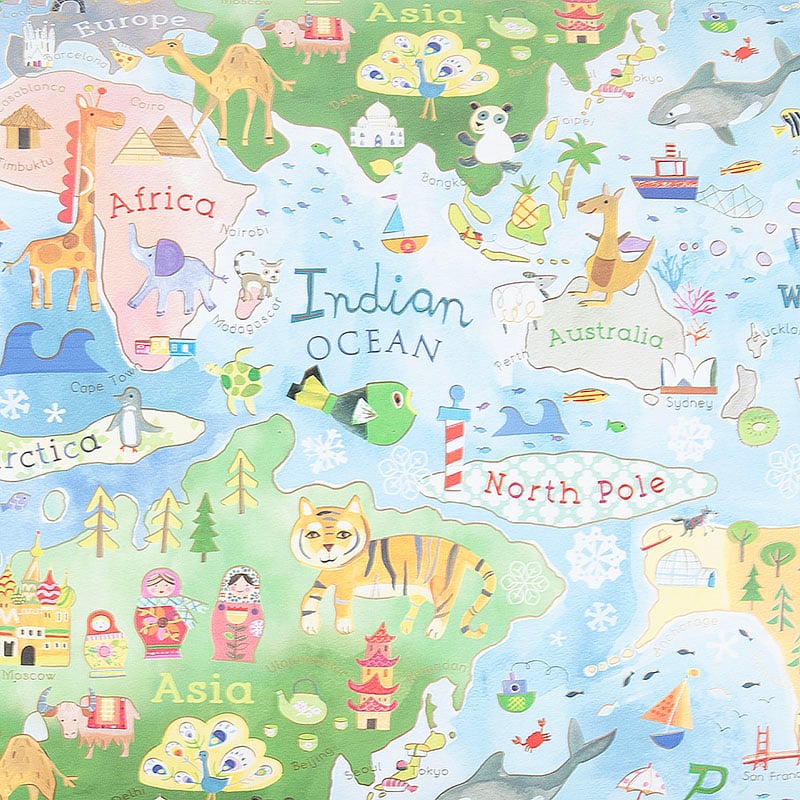 Presentpapper Kids map