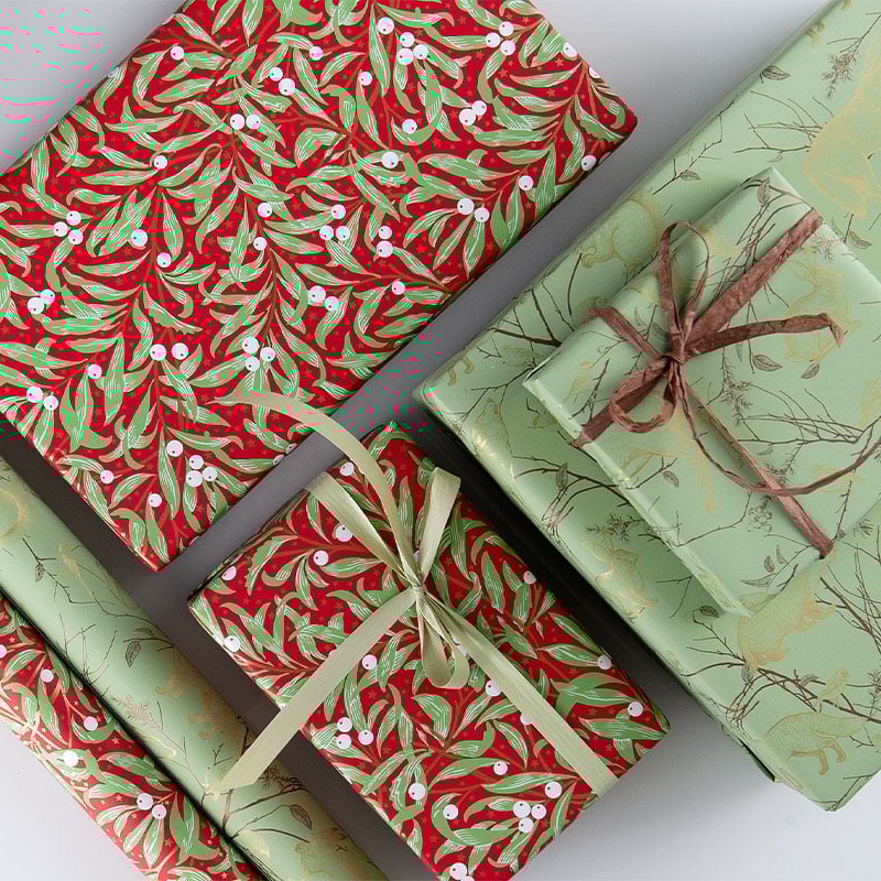 Presentpapper Nordic Nature Green - 3