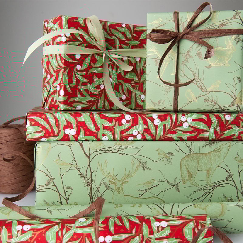 Presentpapper Nordic Nature Green - 4