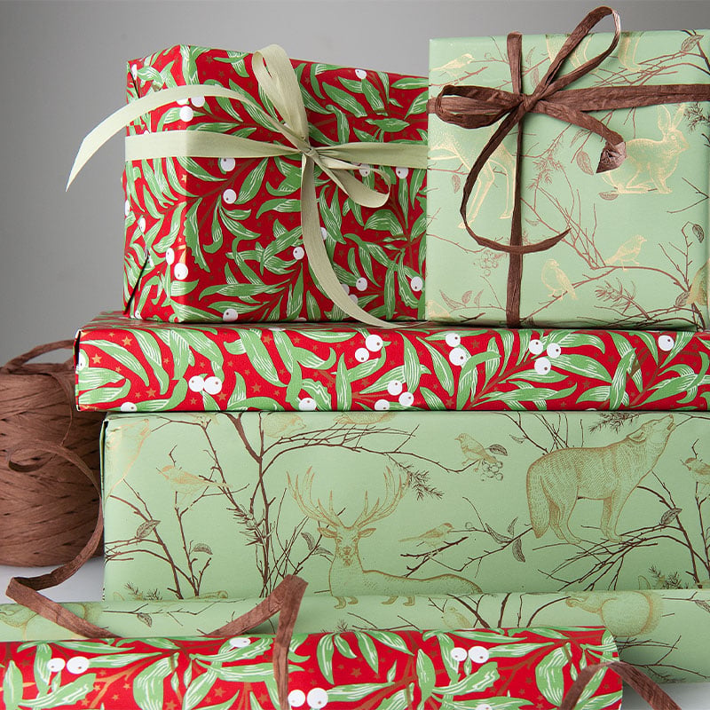 Presentpapper Nordic Nature Green - 4