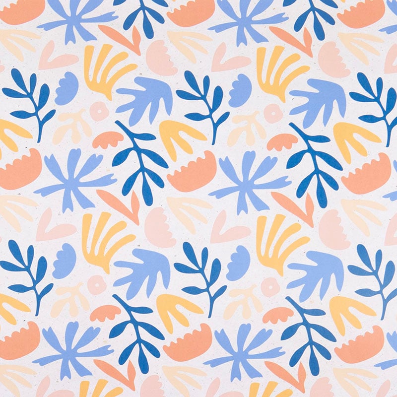 Presentpapper Modern Plants Blue