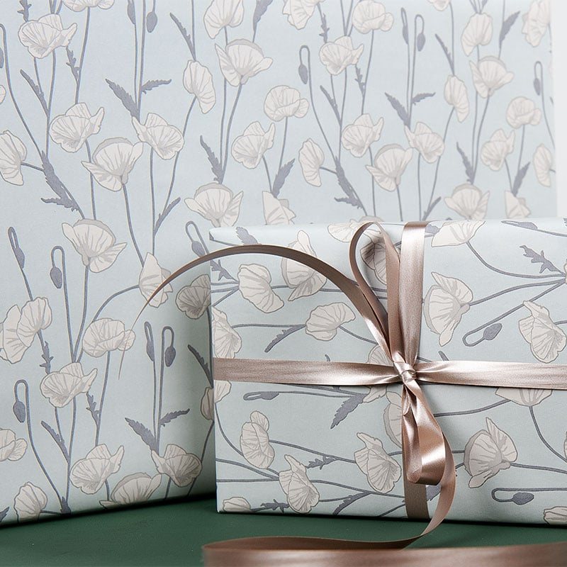 Presentpapper Pale Poppy - 3