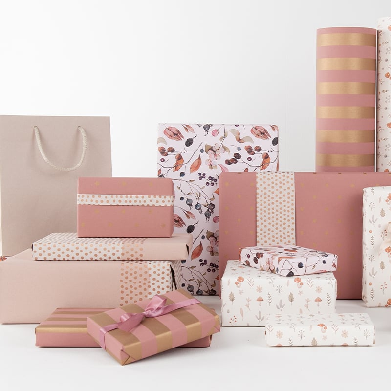 Presentpapper Rosa Autumn