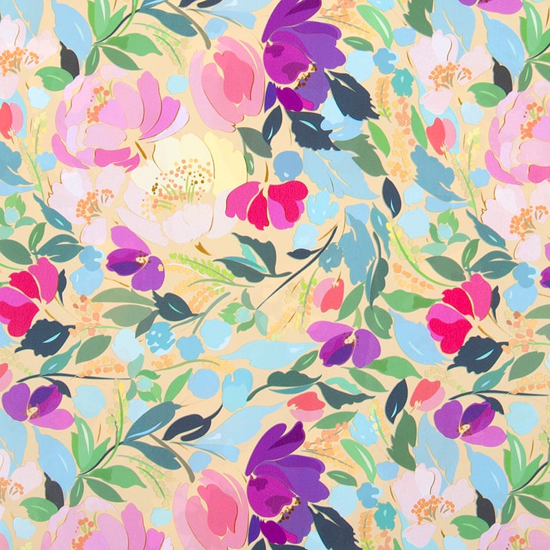 Presentpapper Abstract Flowers