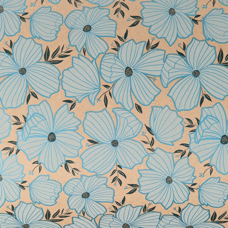 Presentpapper Sakura Blå