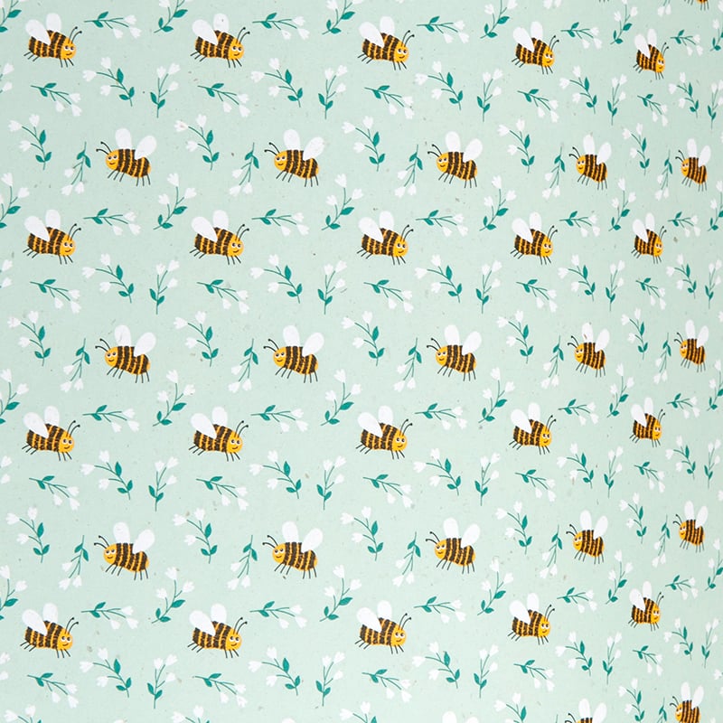 Presentpapper Flower Bees