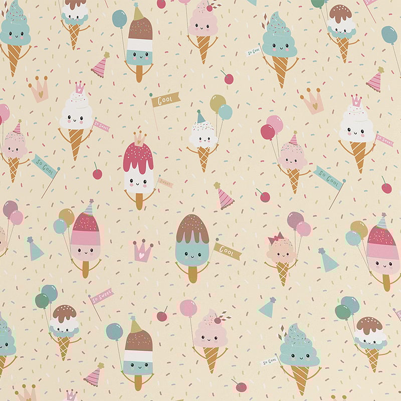 Presentpapper Ice Cream Party