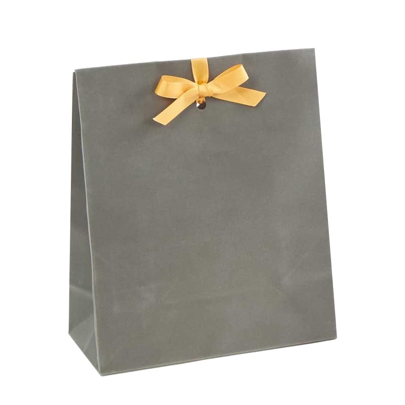 Presentpåse velour grå - 2