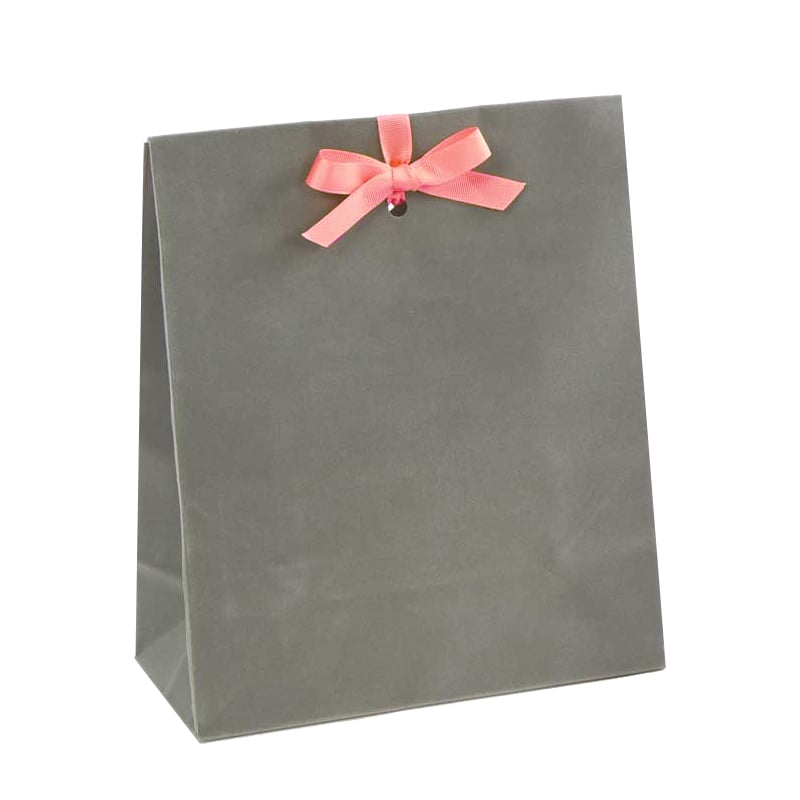 Presentpåse velour grå - 2