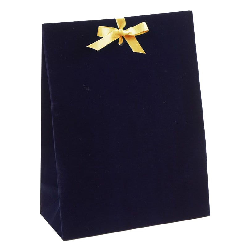Presentpåse velour mörkblå - 2