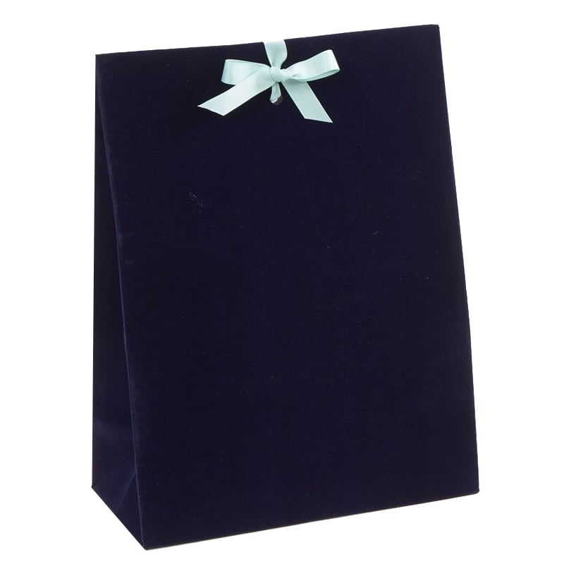 Presentpåse velour mörkblå - 3