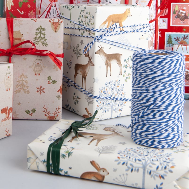 Textilgarn 2-färg blå/vit - 4