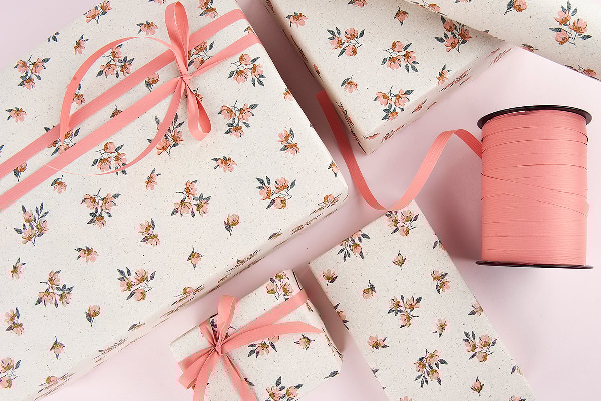 Presentpapper Rosa romantik - 4